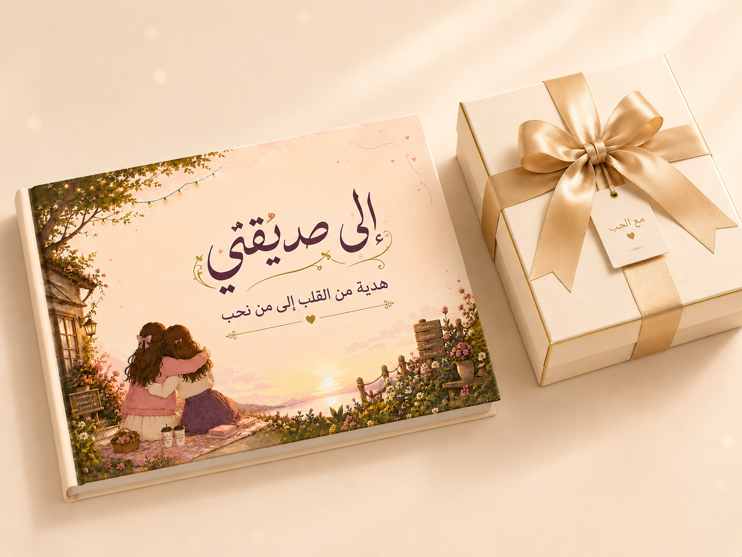 كتاب مطبوع فاخر داخل علبة هدية أنيقة